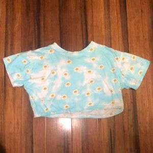 Blue Sunflower crop top